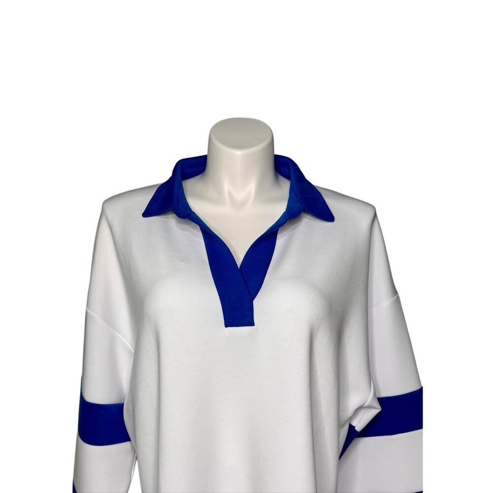 Simply Southern NWT white and blue oversized sweatshirt size XL - Picture 5 of 11